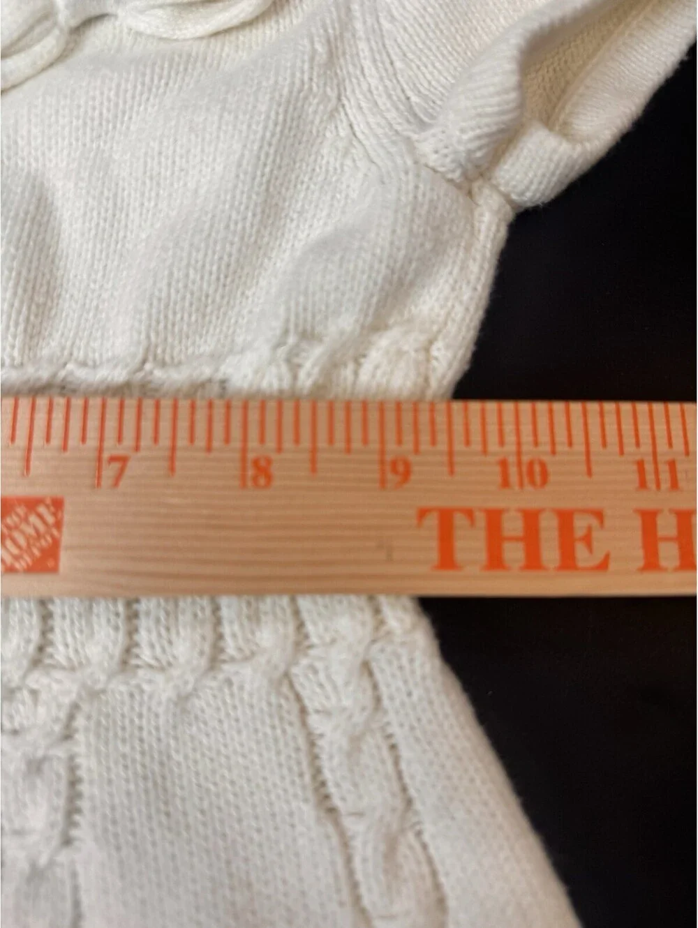 Gymboree Cable Knit Sweater Dress Ivory Girls Sz 4 Fur collar cap sleeve